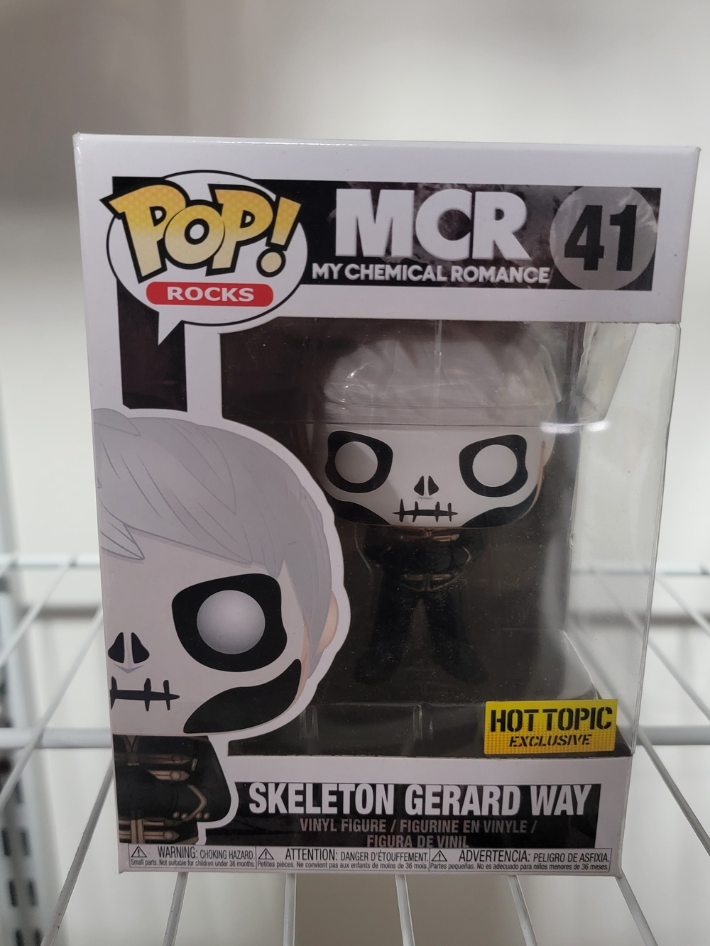 pop! Rocks Skeleton Gerard Way Vinyl Figure - White, Black